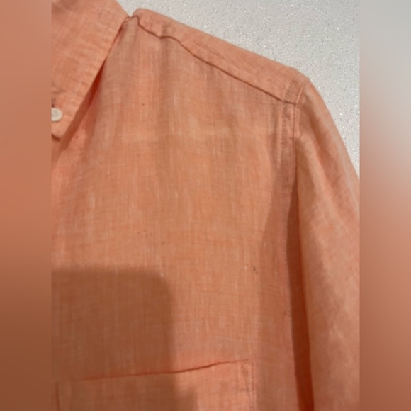 Onia shirt 100 % linen Sz SP mid button - Picture 3 of 9
